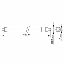Лампа Videx LED FITO T8F  9W 0.6M (VL-T8F-0906B) - мініатюра 4