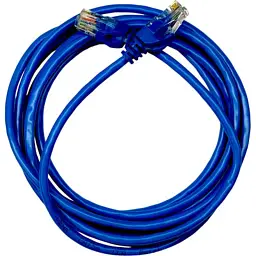Патч-корд 0.25м UTP cat.5e, CU, 24AWG, blue GEAR (GPC-UTPCURJ45-0.25BE) - мініатюра 2