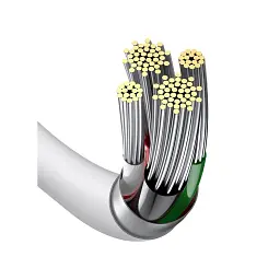 Дата кабель USB 2.0 AM to Lightning 1.0m 2.4A white Baseus (CALYS-A02) - миниатюра 4