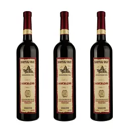 Вино Kartuli Vazi Алазанська долина червоне напівсолодке 2.25 л (0.75 л x 3 шт.)