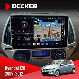 Штатна магнітола Hyundai i20 2009-2012 Climate Decker D9-011 4x64, DSP, 4G, 360 Decker (НФ-00005719)