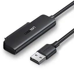 Кабель для під'єднання 2,5-дюймового SSD і HDD диска SATA-USB 3.0 UGREEN CM321 (5 Гбіт/с, 0.5 м). Black - мініатюра 2