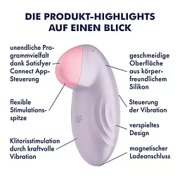 Вібратор для клітора Satisfyer Tropical Tip 8.5 см ліловий - мініатюра 5
