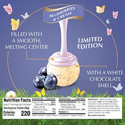 Шоколадні цукерки Lindt Lindor Blueberries Cream White Chocolate Candy 144г - мініатюра 6