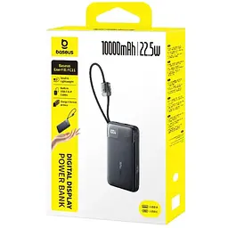 Портативний ЗП Power Bank Baseus EnerFill FC11 PD22.5W with cable 10000 mAh (E0027R) Cosmic Black - мініатюра 3