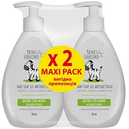 Дитяче гель-мило Ясне Сонечко Duo-Pack + Антибактеріальний рослинний компонент 600 мл (2 пляшки по 300 мл)