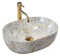 Умивальник Rea Amelia накладний 48x34.5 см ruststone REA-U0625