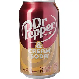 Напій безалкогольний Dr. Pepper Cream Soda сильногазований 0.355 л з/б (929827) - мініатюра 3