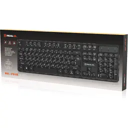 Клавіатура REAL-EL RK-7015 USB Black (EL123100049) - мініатюра 9