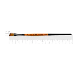 Пензель синтетика кутова Flame 1368А №2 коротка ручка ROSA (4823098534624)