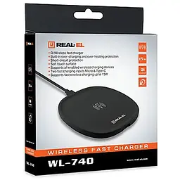 Зарядний пристрій REAL-EL WL-740 black (EL123160019)