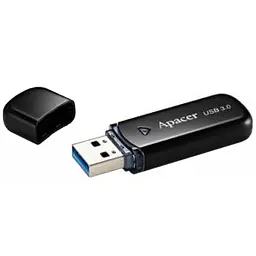 USB флеш накопичувач Apacer 64GB AH355 Black USB 3.0 (AP64GAH355B-1) - мініатюра 3