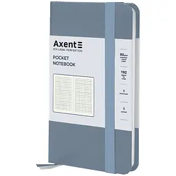 Книга записна Axent Partner в клітинку 95x195 мм 96 аркушів сіра (8301-62-A)