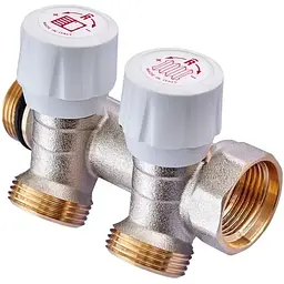 Колектор з регулюючими вентилями на Roho 2 вих. R809-02 - 3/4"x3/4" Ek RO0249