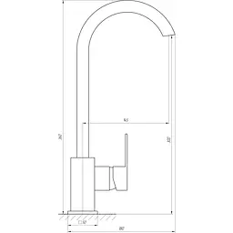 Змішувач для кухні Globus Lux Milano GLM-203SQ-FRANKE (14944) - мініатюра 6