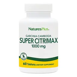 Екстракт камбоджійської гарцинії Natures Plus Super Citrimax 1000 mg, 60 таблеток