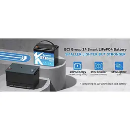 Акумулятор Kepworth LiFePO4 12V (12.8V/100Ah/1280Wh) (KW-12-100 Mini) [157177] - мініатюра 6