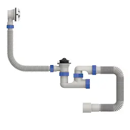 Сифон для ванни Mixxus SV-02-A 1 1/2" з ревізією, випуском та переливом MI8202