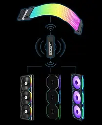 Вентилятор Lian Li Uni Fan SL-INF Wireless 120-3 Reverse Blade Black (G99.12RSLIN1W3B.00) - мініатюра 3