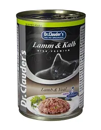 Консерви для котів Dr.Clauder's Selected Pearls Lamm&Veal з бараниною та телятиною для виведення вовни 400 г