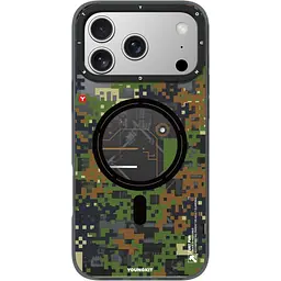 Чохол YoungKit Camouflage with Magnetic Ring для Apple iPhone 17 Pro Max Jungle Camo [168236]