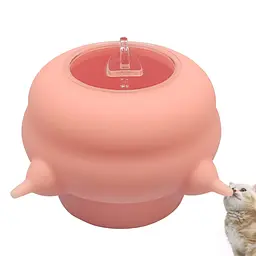 Cиліконова годівниця для молока для цуценят і кошенят Derby pink з підставкою