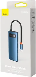 Мультипортовий адаптер USB Хаб Baseus Metal Gleam Multifunctional 6-in-1 Type-C WKWG000003 Blue - мініатюра 4