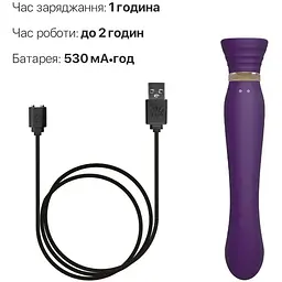Смарт-вібратор 3 в 1 Zalo Queen Twilight Purple пульсуюча перлина та вакуум кристал Swarovski - мініатюра 7