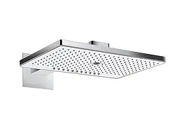 Верхній душ Hansgrohe Rainmaker Select 466х300 3jet хром/білий з кронштейном до стіни 24007400, Хром