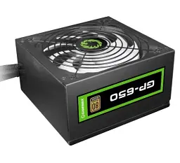 Блок живлення 650 Вт, GameMax GP-650, Black, 80+ Bronze, Active PFC, 14 см, 3xMolex / 5xSATA / 2x6+2-pin / 1x4+4-pin / 1x20+4-pin, захист OVP / UVP / SIP / OCP / OLP / OPP / SCP