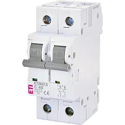 Автоматичний вимикач ETI ETIMAT 6 2p C 40А (6 kA) (2143520)