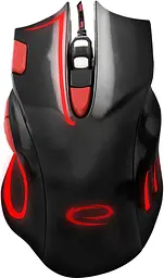 Миша Esperanza MX401 Hawk USB black red (EGM401KR)