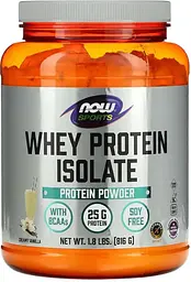 Изолят сывороточного протеина Now Foods Sport Whey Protein Isolate 816 г сливочно-ванильный