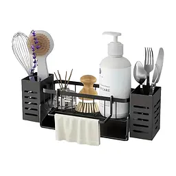 Органайзер для кухонної мийки та ванної 34, 9x10, 5x9, 2 см, чорний (1521695794)