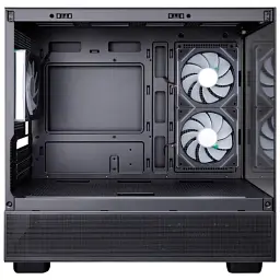 Корпус 1stPlayer Mi5-BK-2FC7R-1FC7, Black, без БЖ, Mini Tower, Micro ATX / Mini ITX, 1xUSB 3.0 / 1xUSB 2.0, макс. CPU - 185 мм / VGA - 360 мм, 3x120 мм ARGB, бічна та передня панель із загартованого скла - мініатюра 6
