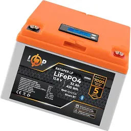Акумулятор LogicPower LiFePO4 12.8V - 32Ah BMS 40А/32A LCD Smart BT [29993] [109377] - мініатюра 2