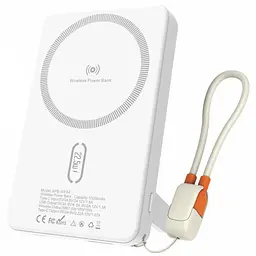 Портативний ЗП Power Bank Amaya WF54 15W+PD22.5W з БЗП 10000 mAh White