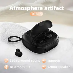 Портативна Bluetooth колонка з навушниками speakerphone колонка- радіо чорна TG813 - мініатюра 4