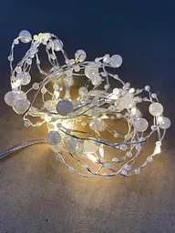 Гірлянда декоративна крапля Перлина white 20led з пультом - мініатюра 3