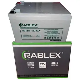 Акумулятор свинцево-кислотний Rablex RB1212 акумуляторна батарея 12V-12A 12000мah - мініатюра 2