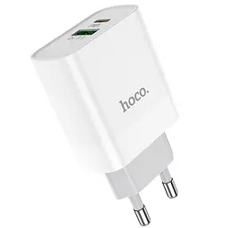 МЗП Hoco C80A Plus Rapido PD20W+QC3.0 (1USB-A/1C) White