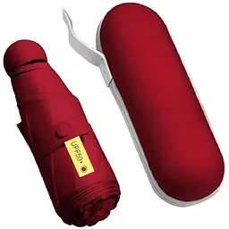 Кишенькова парасолька у футлярі-капсулі UFT Umbrella U1 Red - мініатюра 3
