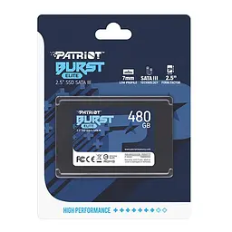 Накопичувач SSD 480GB Patriot Burst Elite 2.5 SATAIII TLC (PBE480GS25SSDR) - мініатюра 3