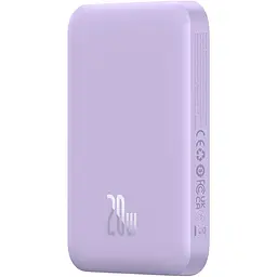 Зовнішній акумулятор Baseus Magnetic Bracket Mini 6000mAh 20W Purple (P10059002513-00) [141929] - мініатюра 3