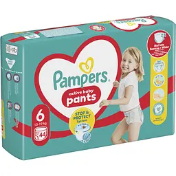  Підгузки-трусики Pampers Active Baby Pants Розмір 6 (13-19 кг) 44 шт.  - мініатюра 2