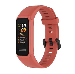 Силіконовий ремінець Primo для фітнес браслета Huawei Band 4 (ADS-B29) Light Red - мініатюра 3