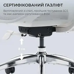 Ігрове крісло Sihoo DORO S100 Mesh White (S100-M302) - мініатюра 11