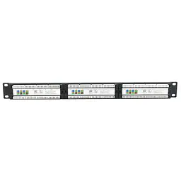 Патч-панель 19" Ritar 24 порти cat.5e UTP з органайзером кабелю (07514) - мініатюра 2