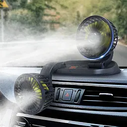 Автомобільний вентилятор Lider 12-24V Пульт Температура Кут Повороту 360 (F411) - мініатюра 5