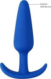 Анальна пробка ShotsToys Slim Butt Plug 8.3 см (синій) - мініатюра 5